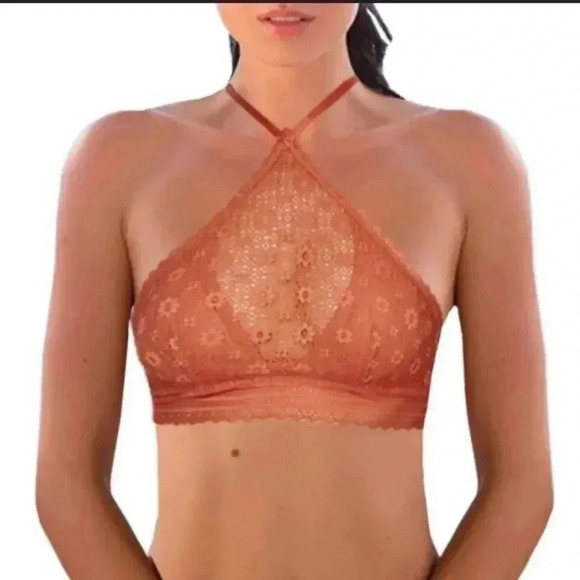NWOT Victoria secret orange rust lace lined underwired small - Picture 2 of 8